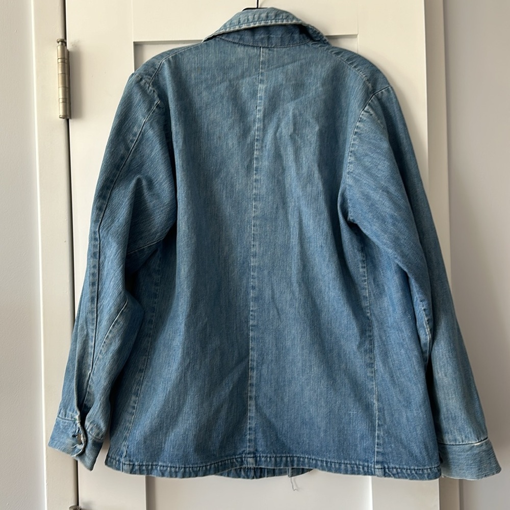 Vintage 1970s Key Imperial perfectly faded and worn denim chore jacket - Picture 6 of 6